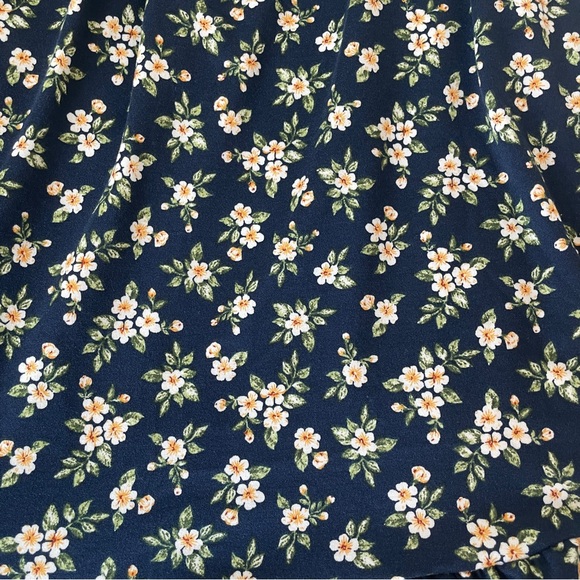 Chenault Girl Navy and Cream Floral Dress Top - Picture 6 of 8
